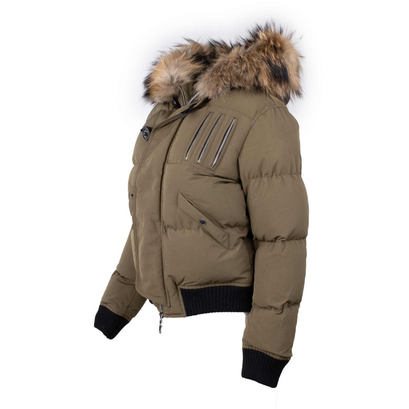 Doudoune matelassée à capuche fausse fourrure Femme THE NEW DESIGNERS marque pas cher prix dégriffés destockage Doudoune matelassée à capuche fausse fourrure Femme THE NEW DESIGNERS marque pas cher prix dégriffés destockage