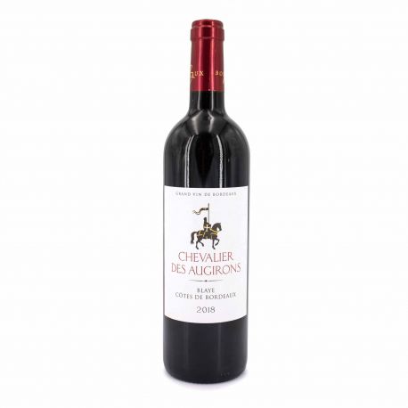 Vin rouge AOC Blaye côtes de bordeaux 75 CL 2018 CHEVALIER DES AUGUIRONS marque pas cher prix dégriffés destockage
