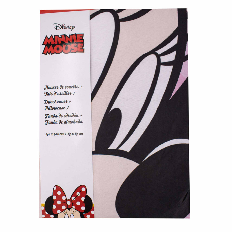 Parure de lit 140x200 cm Minnie Mouse Enfant DISNEY marque pas cher prix dégriffés destockage