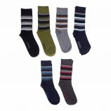 Chaussettes montantes rayures larges lot x6 Homme CHEVIGNON