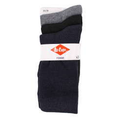 Chaussettes unies lot x3 Femme LEE COOPER marque pas cher prix dégriffés destockage Chaussettes unies lot x3 Femme LEE COOPER marque pas cher prix dégriffés destockage