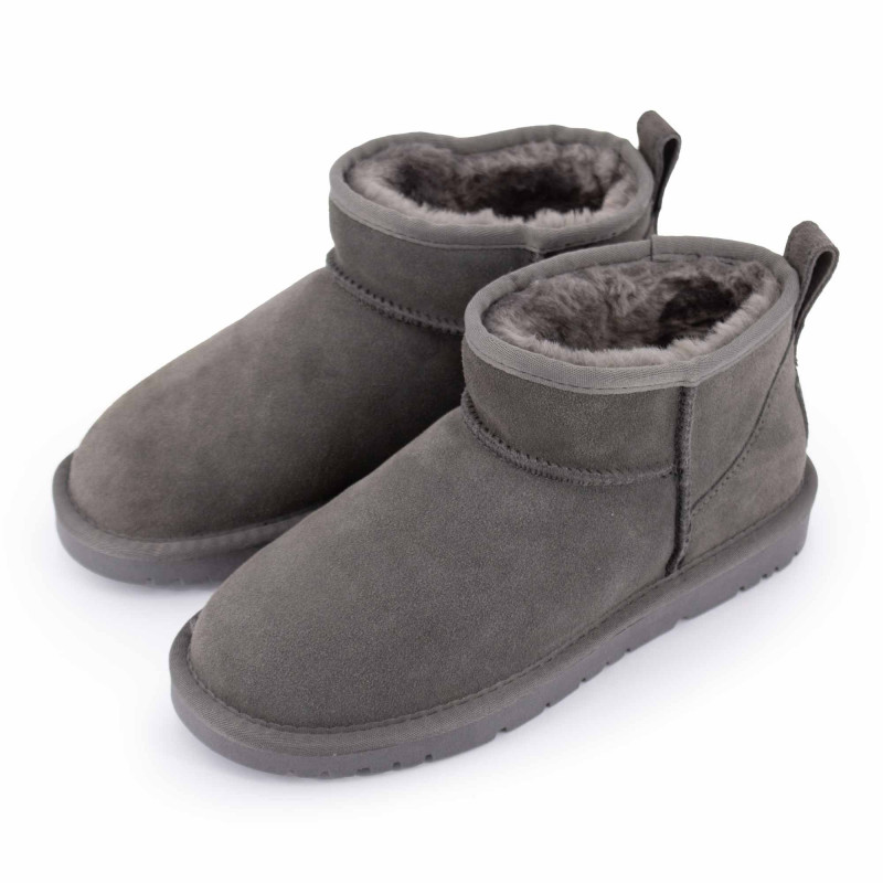 Bottines basses fourrées tige cuir doublées synthétique Femme KELARA marque pas cher prix dégriffés destockage