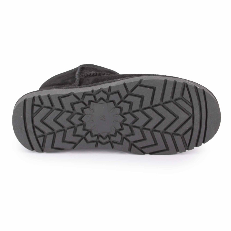 Bottines basses fourrées tige cuir doublées synthétique Femme KELARA marque pas cher prix dégriffés destockage