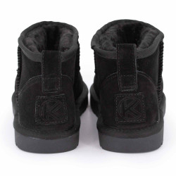 Bottines basses fourrées tige cuir doublées synthétique Femme KELARA marque pas cher prix dégriffés destockage