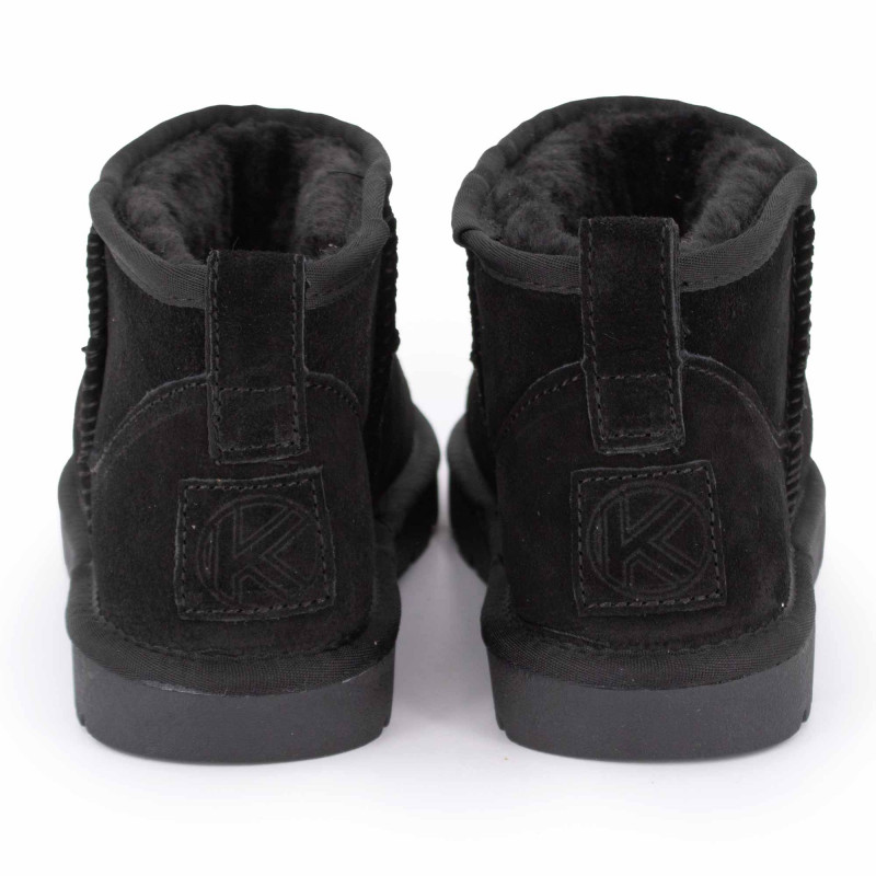 Bottines basses fourrées tige cuir doublées synthétique Femme KELARA marque pas cher prix dégriffés destockage