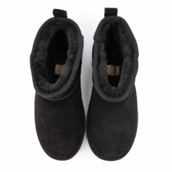 Bottines basses fourrées tige cuir doublées synthétique Femme KELARA marque pas cher prix dégriffés destockage