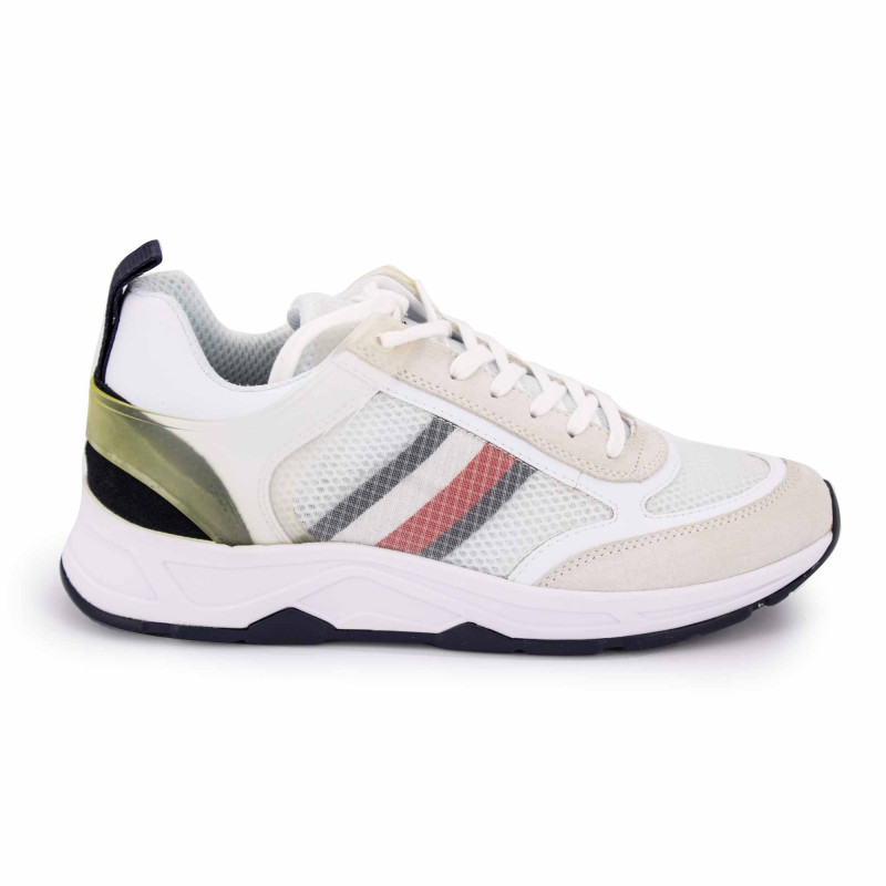 TOMMY HILFIGER Baskets Harlow - Homme - Blanc - Cdiscount Chaussures