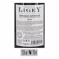 vin rouge Aoc bordeaux supÉrieur 75cl 2018 chÂteau ligey marque pas cher prix dégriffés destockage
