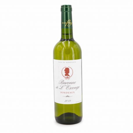 vin blanc Aoc bordeaux 75cl 2019 baronne de l'esconge  marque pas cher prix dégriffés destockage