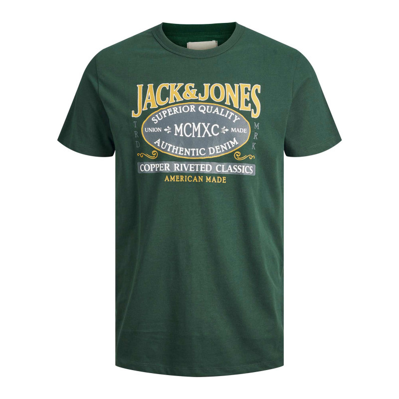Tee shirt n denim c rond 12212927 t s-xxl vert Homme JACK & JONES