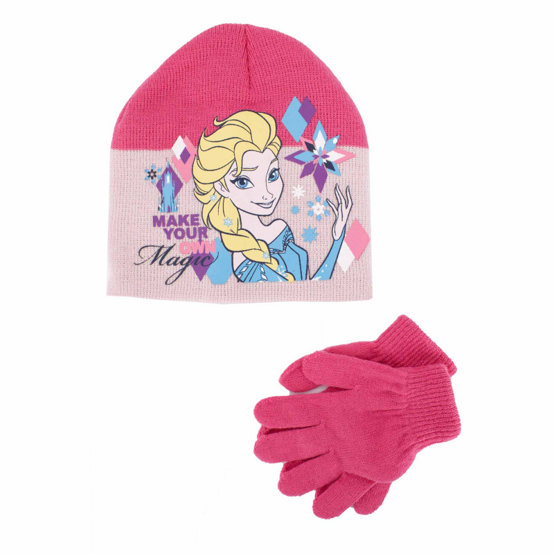 Ensemble 2pcs bonnet + gant la reine des neiges Enfant DISNEY