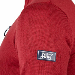 Cardigan zippenmrh3523dred Homme NEW MAN