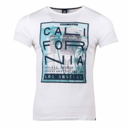 Tee shirt manches courtes imprime coton doux Californie martial assor 24 Homme BLAGGIO marque pas cher prix dégriffés destockage