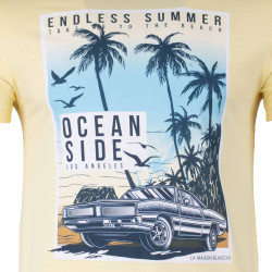 Tee shirt manches courtes imprime coton doux Los Angeles mao assor 24 Homme BLAGGIO marque pas cher prix dégriffés destockage