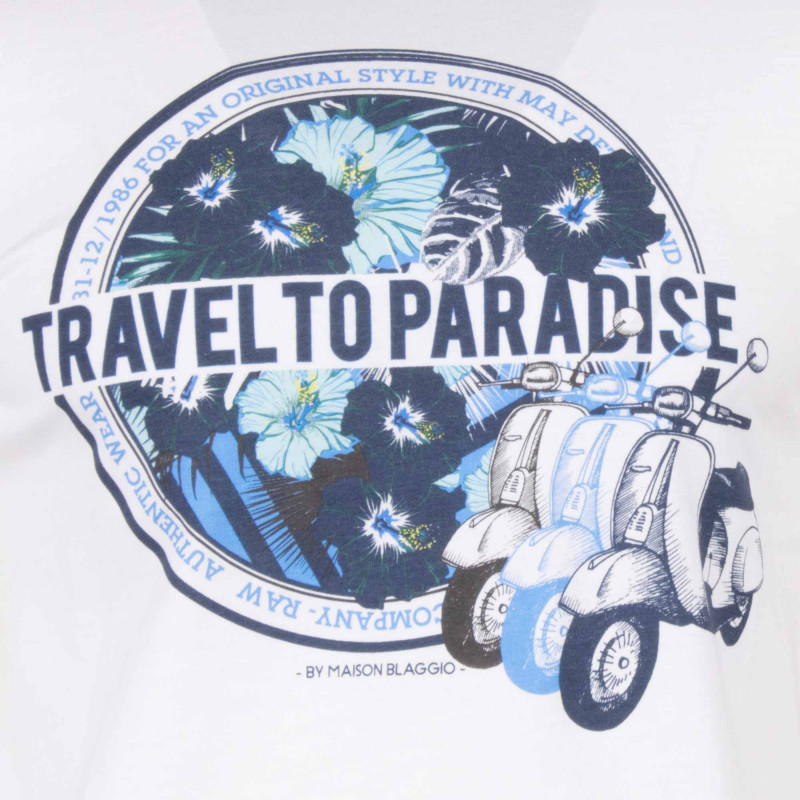 Tee shirt manches courtes imprime coton doux Paradise margot assor 24 Homme BLAGGIO marque pas cher prix dégriffés destockage Tee shirt manches courtes imprime coton doux Paradise margot assor 24 Homme BLAGGIO marque pas cher prix dégriffés destockage