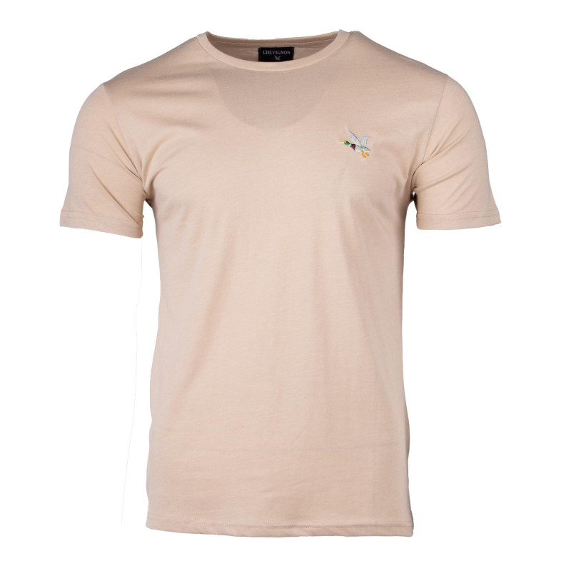 Tee shirt col rond canard poitrine reagan Homme CHEVIGNON marque pas cher prix dégriffés destockage