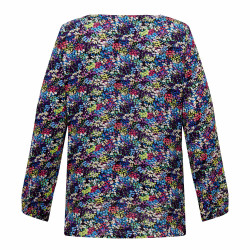 Haut manches longues col rond imprimé Femme ONLY CARMAKOMA marque pas cher prix dégriffés destockage