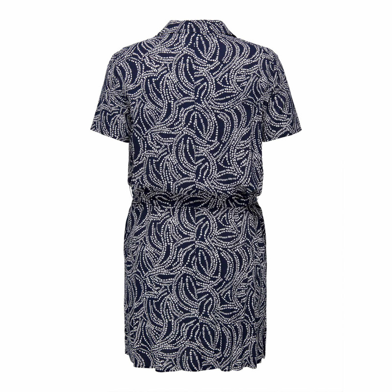 Robe chemise manches courtes cordon boutons Femme ONLY CARMAKOMA marque pas cher prix dégriffés destockage