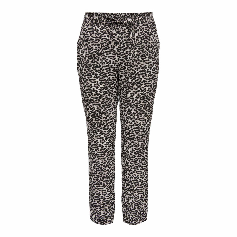 Pantalon slim léopard taille élastique cordon Femme ONLY CARMAKOMA marque pas cher prix dégriffés destockage