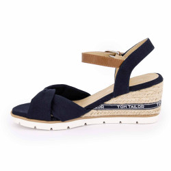 Sandale compensee navy 5390407 t36-41 Femme TOM TAILOR