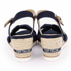 Sandale compensee navy 5390407 t36-41 Femme TOM TAILOR