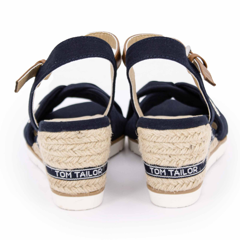 Sandale compensee navy 5390407 t36-41 Femme TOM TAILOR