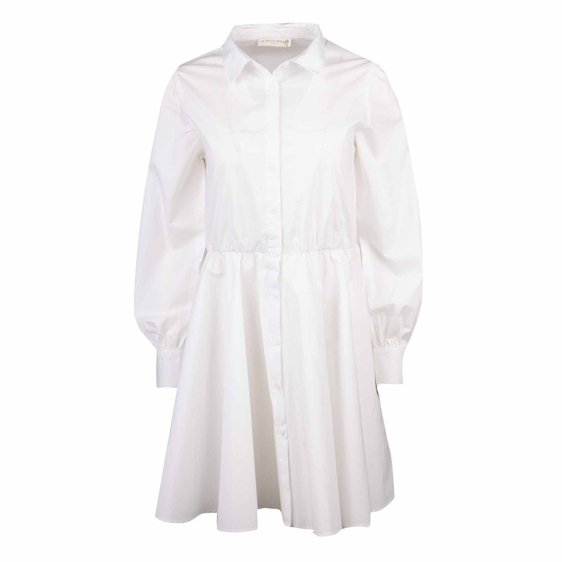 robe chemise patineuse blanche en coton femme la petite etoile
