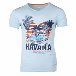 Tee shirt manches courtes imprime coton doux Cuba molly assor 24 Homme BLAGGIO marque pas cher prix dégriffés destockage Tee shirt manches courtes imprime coton doux Cuba molly assor 24 Homme BLAGGIO marque pas cher prix dégriffés destockage