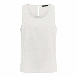 Haut sans manches droit col rond bouton au dos Femme ONLY marque pas cher prix dégriffés destockage