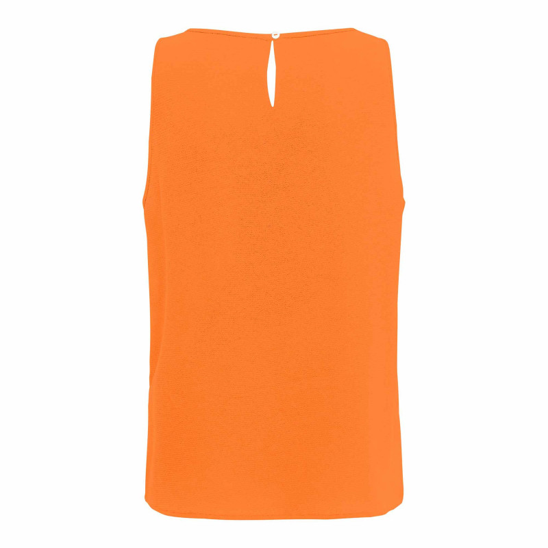 Haut sans manches droit col rond bouton au dos Femme ONLY marque pas cher prix dégriffés destockage