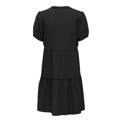 Robe manches courtes bouffante col v cintrée Femme ONLY marque pas cher prix dégriffés destockage