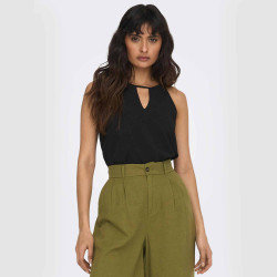 Haut sans manches col rond léger décolleté goutte Femme ONLY marque pas cher prix dégriffés destockage Haut sans manches col rond léger décolleté goutte Femme ONLY marque pas cher prix dégriffés destockage