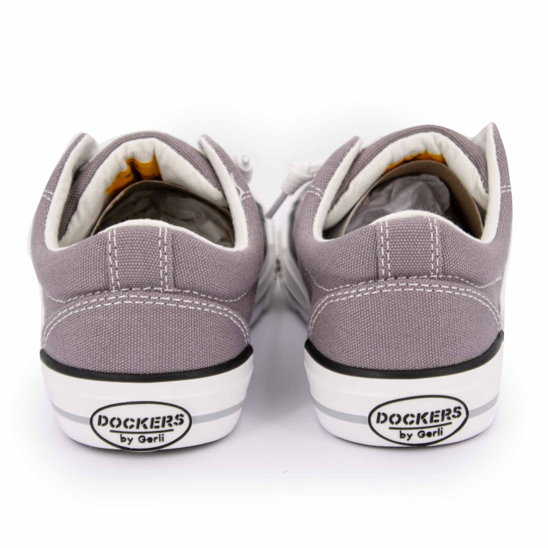 Basket en toile grises pour ville uni 31/35 Enfant DOCKERS BY GERLI marque pas cher prix dégriffés destockage Basket en toile grises pour ville uni 31/35 Enfant DOCKERS BY GERLI marque pas cher prix dégriffés destockage