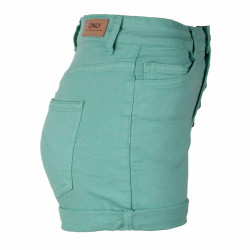 Short moulant taille haute boutons revers 5 poches Femme ONLY marque pas cher prix dégriffés destockage