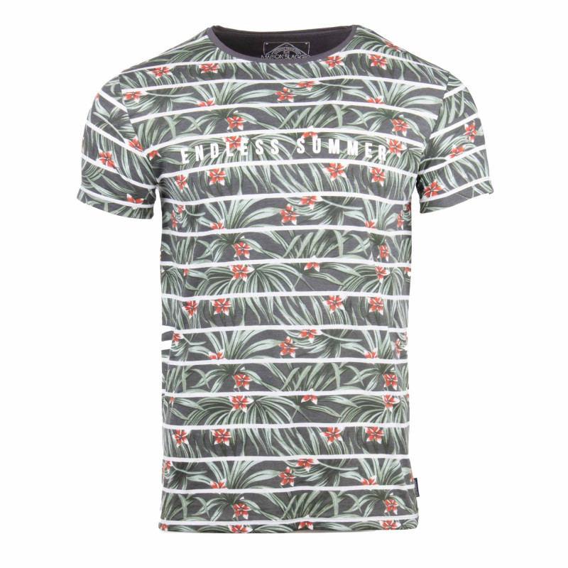 Tee shirt imprime manil Homme BLAGGIO marque pas cher prix dégriffés destockage