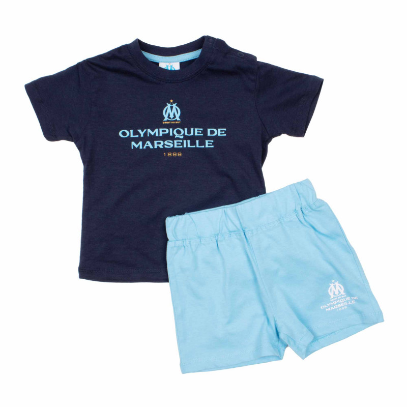 Ensemble t-shirt short OM bébé - Collection officielle OLYMPIQUE DE  MARSEILLE - Taille garçon