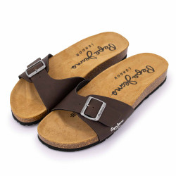 Mule plates uni logo Homme PEPE JEANS marque pas cher prix dégriffés destockage