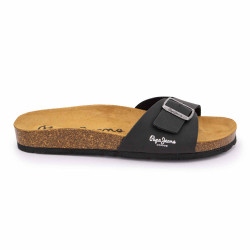 Mule plates uni logo Homme PEPE JEANS marque pas cher prix dégriffés destockage