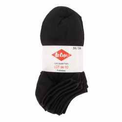 Socquette unie lot x10 noumea Femme LEE COOPER marque pas cher prix dégriffés destockage