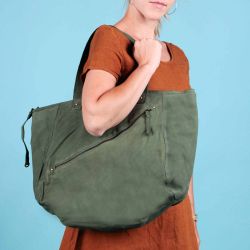 Sac main en cuir de ch vre Femme AMERICAN VINTAGE prix