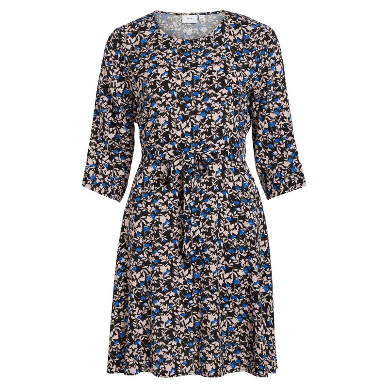 Robe courte manches 3/4 imprimée floral 14087637 3815 Femme VILA Robe courte manches 3/4 imprimée floral 14087637 3815 Femme VILA