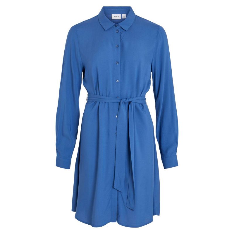 Robe chemise mi-longue avec centure 14067410 3963 Femme VILA Robe chemise mi-longue avec centure 14067410 3963 Femme VILA
