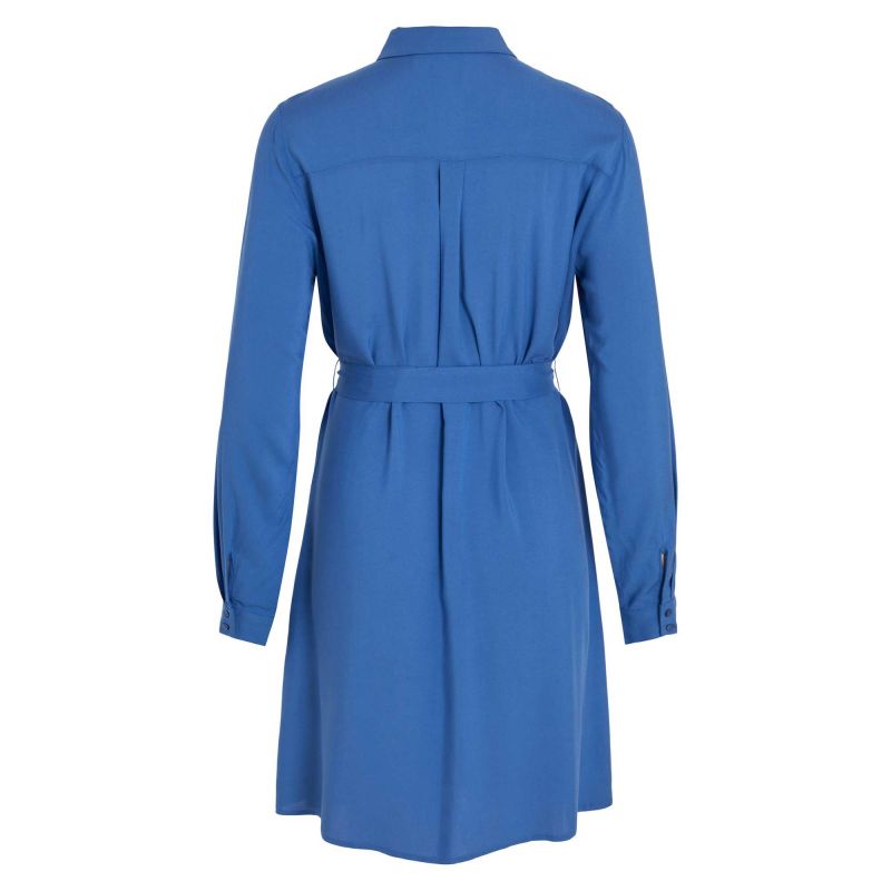 Robe chemise mi-longue avec centure 14067410 3963 Femme VILA Robe chemise mi-longue avec centure 14067410 3963 Femme VILA