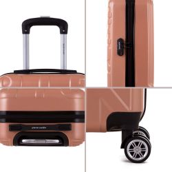 VALISE GALINA PC13490-3PGD ROSE POUDRE TAILLE S (55CM)