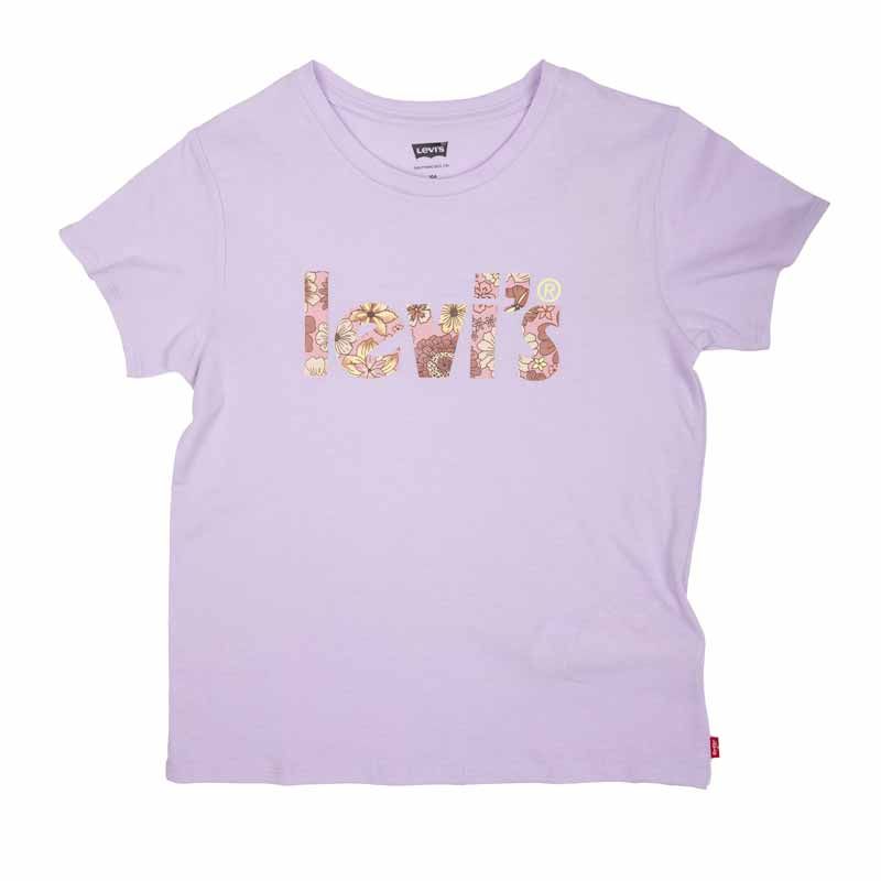 Tee shirt mc lilas 10/16 ans 4eg548-p4n girl Enfant LEVI'S
