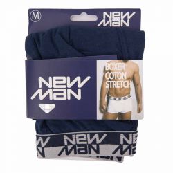 Boxer stretch coton logo sur l'élastique Homme NEW MAN Boxer stretch coton logo sur l'élastique Homme NEW MAN