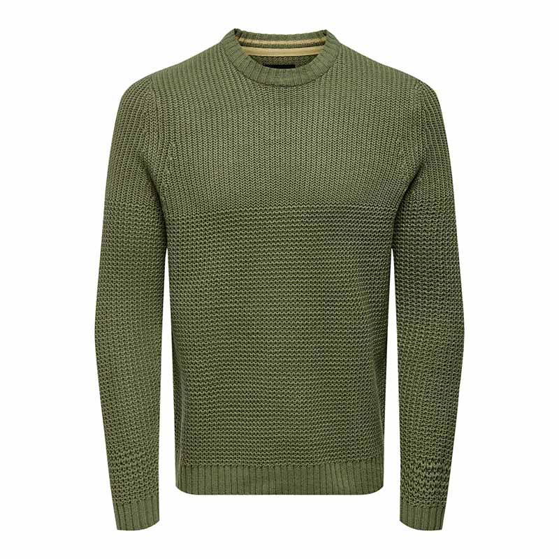Pull col rond maille fine Homme ONLY AND SONS à prix dégriffé