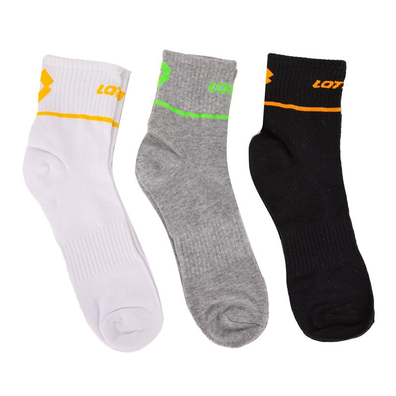 Chaussettes basses lot x3 ecriture couleur 38127 Homme LOTTO