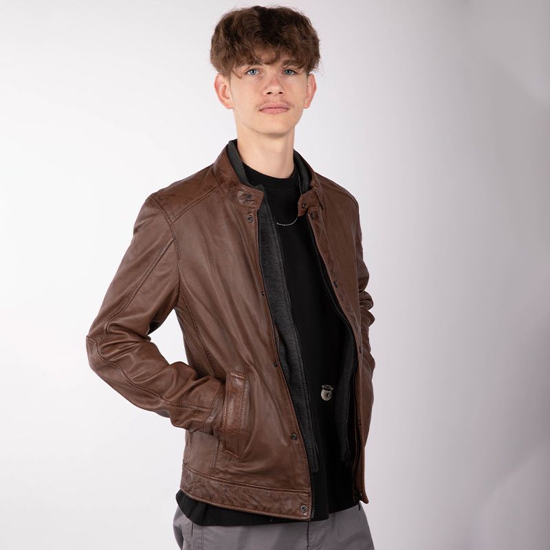 Blouson en cuir alden Homme OAKWOOD