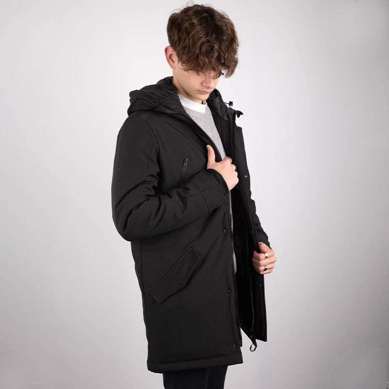 Parka à capuche Baryo noire Homme PARAGOOSE